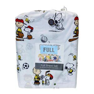 Peanuts Snoopy Charlie Brown Woodstock Sports Full Sheet Set Soccer Baseball